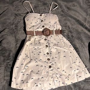 White button up dress